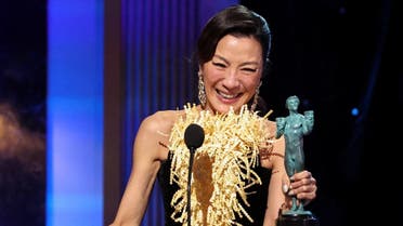 Michelle Yeoh accepts the Outstanding Performance by a Female Actor in a Leading Role award for Everything Everywhere All at Once during the 29th Screen Actors Guild Awards at the Fairmont Century Plaza Hotel in Los Angeles, California, U.S., February 26, 2023. REUTERS/Mario Anzuoni