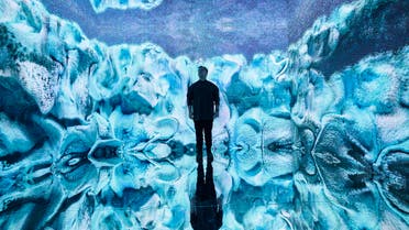 Artist Refik Anadol launches new immersive installation ‘Glacier Dreams’, which debuts today in the Julius Baer Lounge at Art Dubai 2023. (Supplied)