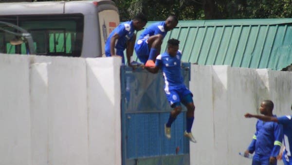 For fear of magic.. Zambian players enter the stadium in a strange way