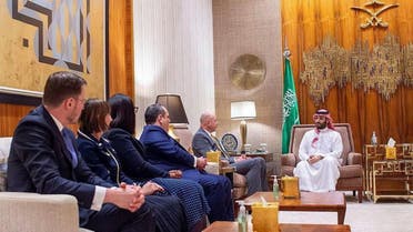 Saudi Arabia’s Crown Prince Mohammed bin Salman has received the chairperson of the Bureau International des Expositions (BIE) to discuss the Kingdom’s bid to host the World Expo 2030. (SPA)