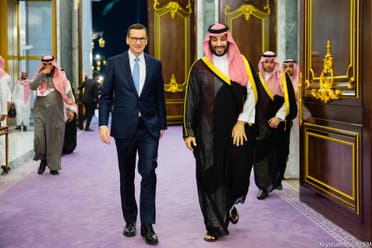 Saudi Arabia's Crown Prince Mohammed bin Salman and Poland's Prime Minister Mateusz Morawiecki in Riyadh. (Supplied)