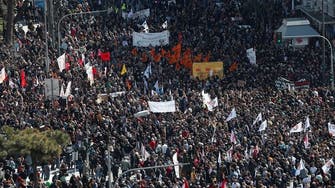 Thousands protest Greece’s deadly train crash as rail workers strike 