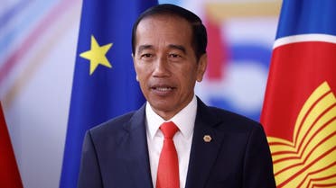 Indonesia's President Joko Widodo arrives at the EU-ASEAN (Association of Southeast Asian Nations) summit at the European Council headquarters in Brussels on December 14, 2022. (AFP)