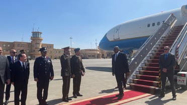 S Defense Secretary Lloyd Austin lands in Cairo, Egypt, March 8, 2023. (Reuters)
