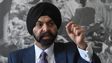US candidate to head the World Bank, Ajay Banga, speaks during an interview in Nairobi on March 8, 2023. (AFP)