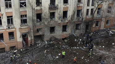 Rescuers work at the site of a residential building damaged by a Russian missile strike, amid Russia's attack on Ukraine, in central Kharkiv, Ukraine February 5, 2023.(File photo: Reuters)