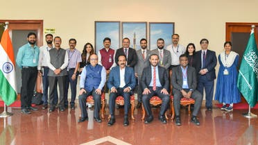 The Saudi Space Commission's (SSC) CEO Dr. Mohammed bin Saud al-Tamimi in a meeting with officials from the Indian Space Research Organization (ISRO) in India. (ISRO)