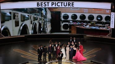Daniel Kwan, Daniel Scheinert and Jonathan Wang win the Oscar for Best Picture for Everything Everywhere All at Once during the Oscars show at the 95th Academy Awards in Hollywood, Los Angeles, California, U.S., March 12, 2023. REUTERS/Carlos Barria