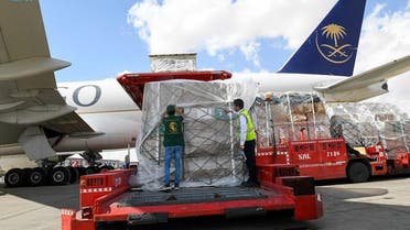 The 15th relief plane from Saudi Arabia departed from King Khalid International Airport on Tuesday, bound for Gaziantep Airport in Turkey. (SPA)