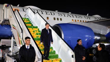 US Secretary of State Antony Blinken arrives for an official visit to Ethiopia at the Bole International airport in Addis Ababa, Ethiopia March 14, 2023. (Reuters)