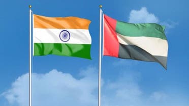 Flags of India and the UAE. (WAM)