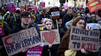 Protestors demonstrate UK plan to half channel crossings 