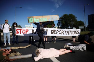 In June 2022, a road was blocked in front of Heathrow Airport to prevent the deportation of migrants to Rwanda