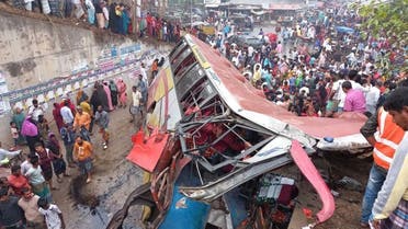 Bus accident in Bangladesh kills at least 17. March, 19, 2023. (Twitter)