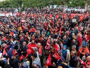 أنصار الرئيس التونسي يتظاهرون بالعاصمة لدعمه