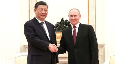 Russian President Vladimir Putin and Chinese President Xi Jinping attend a meeting at the Kremlin in Moscow, Russia, March 20, 2023. (Reuters)