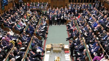 British Prime Minister Rishi Sunak delivers a statement on the Northern Ireland Protocol, at the House of Commons in London, Britain, February 27, 2023. (Reuters)
