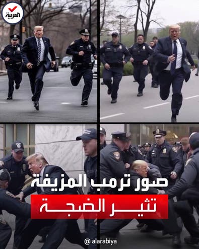هارباً من عناصر الشرطة.. صور مزيفة للقبض على ترمب تثير الضجة