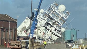Ship tips over in Scotland injuring dozens 