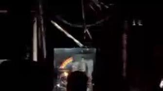 شعار علیه خامنه‌ای بر آرامگاه کیان پیرفلک