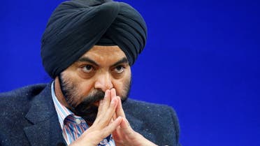 Ajay Banga, President and CEO Mastercard attends the World Economic Forum (WEF) an-nual meeting in Davos, Switzerland, on January 19, 2017. (Reuters)