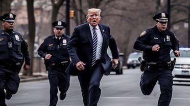 Eliot Higgins, founder of Bellingcat, a Netherlands-based investigative journalism collective, used the latest version of the tool to conjure up scores of dramatic images of Trump’s fictional arrest. (Twitter/@EliotHiggins)