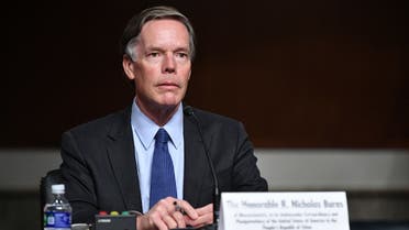 Nicholas Burns testifies before the Senate Foreign Relations Committee confirmation hearing on his nomination to be Ambassador to China, on Capitol Hill in Washington, DC, on October 20, 2021. (AFP)