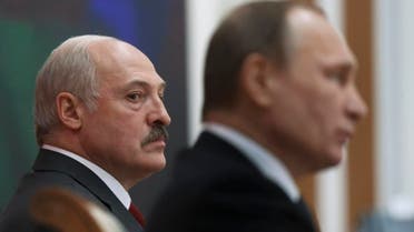 In this Thursday, Feb. 25, 2016 file photo, Belarusian President Alexander Lukashenko, left, and Russian President Vladimir Putin attend the talks in Minsk, Belarus. (AP)