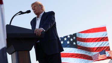 Former US President Donald Trump attends his first campaign rally after announcing his candidacy for president in the 2024 election at an event in Waco, Texas, US, March 25, 2023. (Reuters)