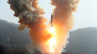 A view shows a missile fired by the North Korean military at an undisclosed location in this image released by North Korea's Central News Agency (KCNA) on March 20, 2023. (File photo: Reuters)