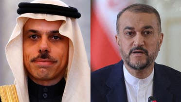 Combined Reuters images of Saudi Arabia's Foreign Minister Prince Faisal bin Farhan (left) and his Iranian counterpart Hossein Amir-Abdollahian (right). 