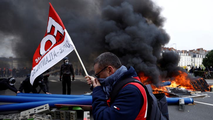 Clashes as French protesters rally against President Macron’s pension bill