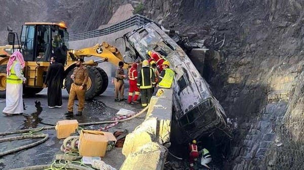 A terrible accident in Saudi Arabia.. 20 people died and 29 were injured in Asir
