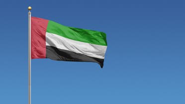 Flag of United Arab Emirates stock photo