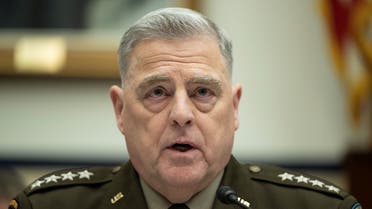 US General Mark Milley, Chairman of the Joint Chiefs of Staff, testifies during a House Armed Services Committee hearing on the defense budget request on Capitol Hill in Washington, DC, on March 29, 2023. (AFP)