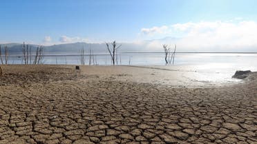 A view of a cracked ground near the Sidi El Barrak dam with depleted levels of water, in Nafza, west of the capital Tunis, Tunisia, January 7, 2023. REUTERS/Jihed Abidellaoui