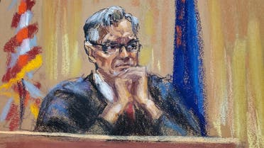  Judge Juan Merchan presides during the Trump Organization's criminal tax trial in Manhattan Criminal Court, New York City, U.S., November 15, 2022 in this courtroom sketch. (Reuters)
