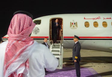 Egyptian President Abdel Fattah al-Sisi departs Jeddah following a meeting with Saudi Crown Prince Mohammed bin Salman on Monday, April 3, 2023. (Twitter)