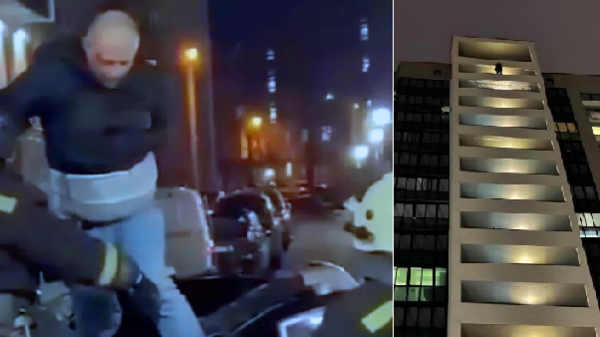 Russian Man Falling from 19 Floors, Striking Car, Appears Unfazed in Video Footage