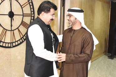 Mr. Hamad Obaid Al-Zaabi and Chairman Senate Mr. Muhammad Sadiq Sanjrani
