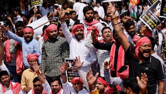 Indian opposition lawmakers rally against Modi government