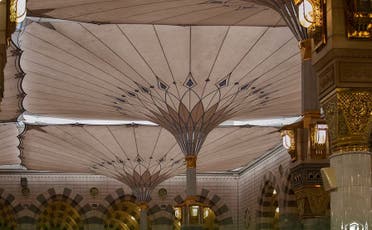 Unusual arrangements for the safety of pilgrims at the Prophet's Mosque during the rainy season