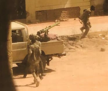 Fighting in the streets of Khartoum