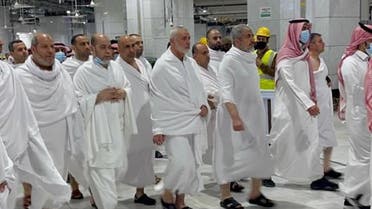A delegation from the Palestinian militant group Hamas performed Umrah on April 18, 2023. (Twitter)