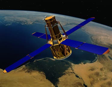 تصور لمركبة RHESSI التابعة لناسا والتي اعتقد الأوكرانيون أنها سبب الوميض في سماء كييف