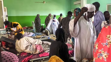 A crowded ward at a hospital in El Fasher in Sudan's North Darfur region, April 19, 2023. (AFP)