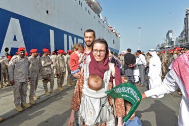 من وصول سفينة الإجلاء إلى جدة - فرانس برس