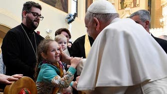 Pope meets Ukrainian refugees in Hungary, says better future possible