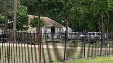 Exterior of a crime scene where five people, including an 8-year-old child, were killed after a shooting inside a home on April 29, 2023 in Cleveland, Texas. (AFP)