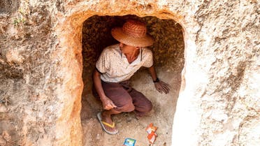 In this photo taken on March 9, 2023 a villager shows a bomb shelter used to protect from air strikes of Myanmar’s military at Kone Tar Village, Namhsan Township in Myanmar's northern Shan State. (File photo: AFP)